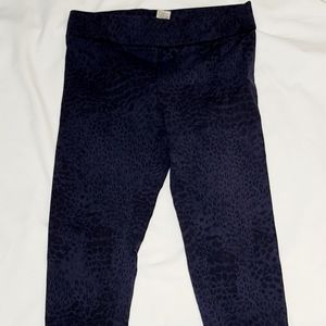 Matty M Blue Snake Print Leggings size Medium